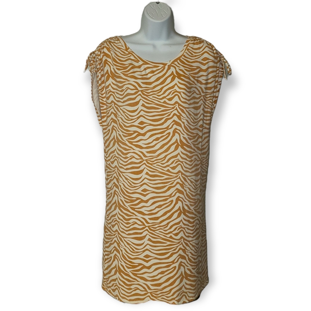 Betsey Johnson Zebra Print Short Sleeve Mini Dress
